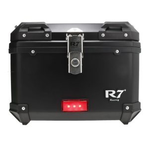 BAUL TRASERO MOTOCICLETA NEGRO PLASTICO 45 LTS CON LUZ LED-2